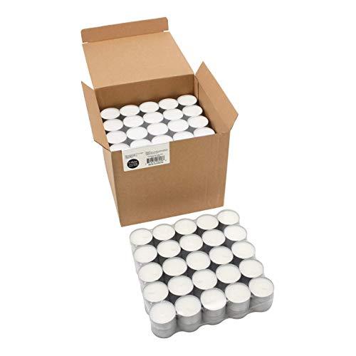 Stonebriar 6-7 Hour Long Burning Unscented Tea Light Candles, 200 Pack, White
