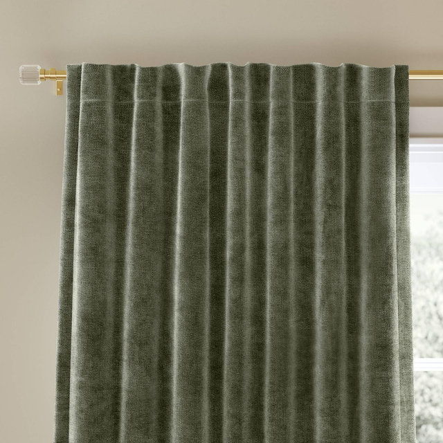 50"x63" Blackout Chenille Curtain Panel Green - Threshold™