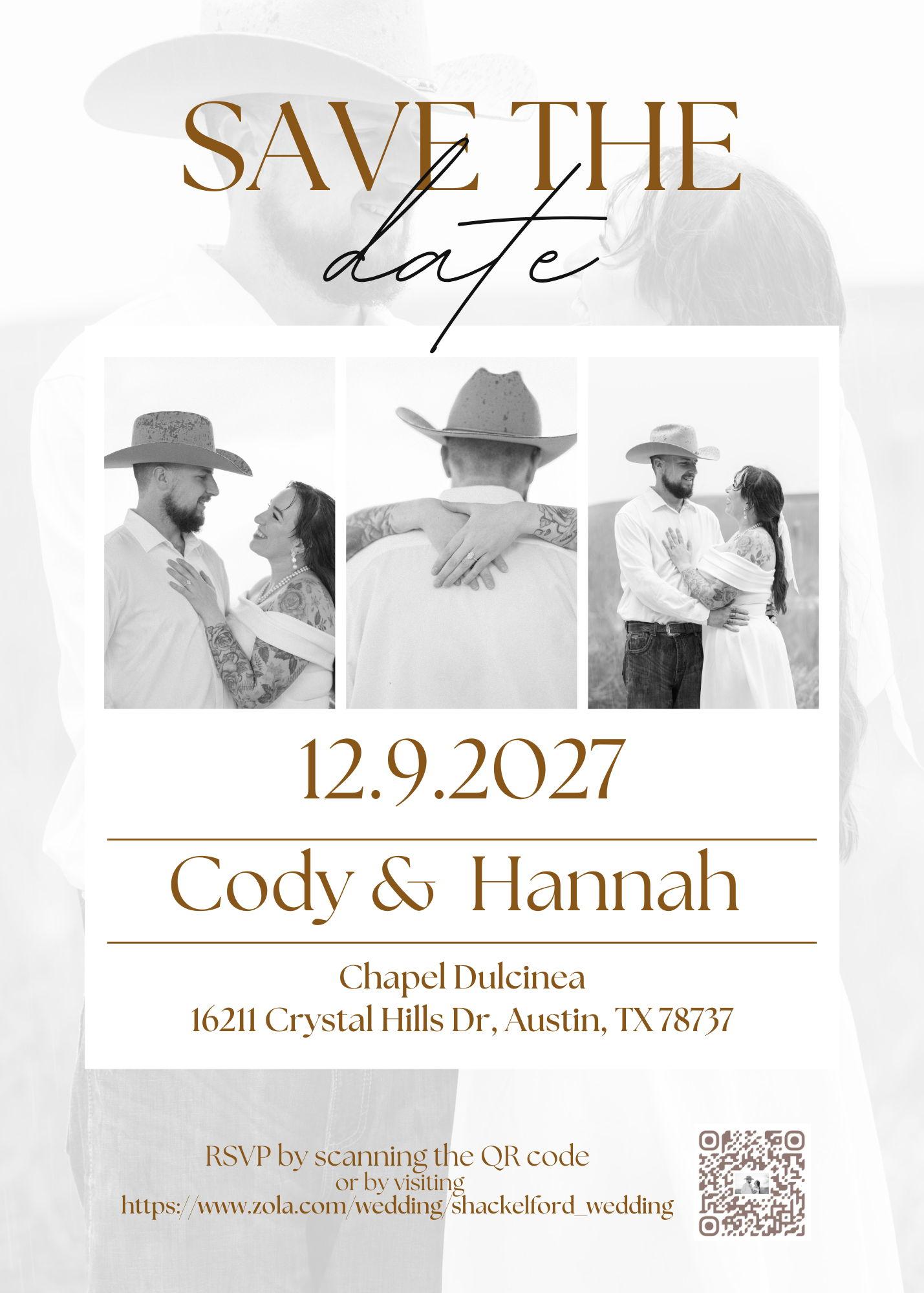 The Wedding Website of Hannah Chapman and Cody Shackelford