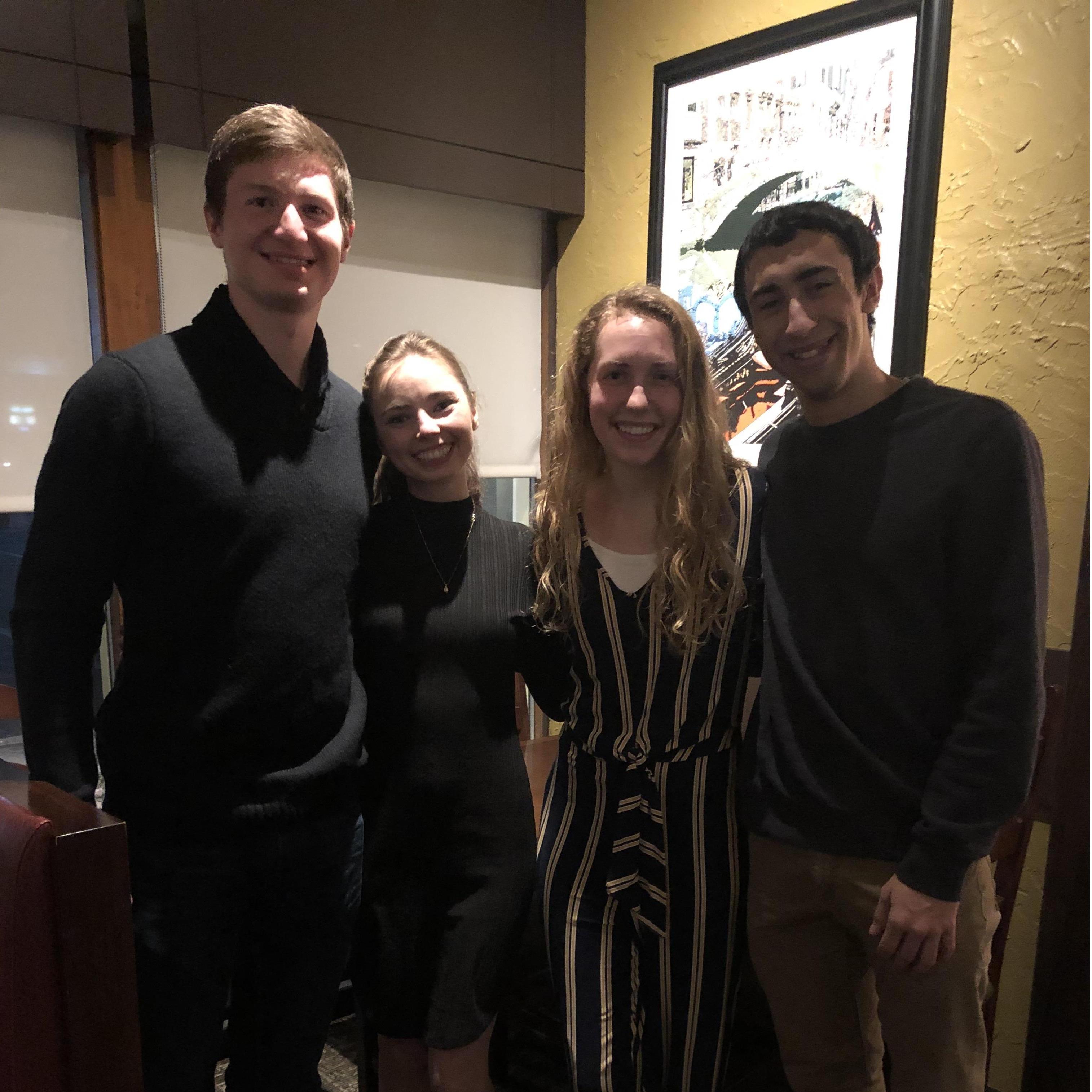 Dinner with Natalie and Jaydon