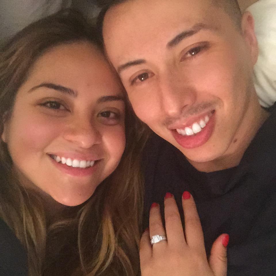 Minutes after the proposal.  Silvas Say Sí!