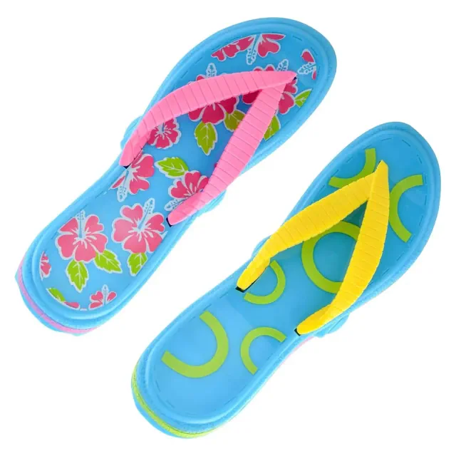 O2COOL BocaClip Towel Holder - 1 Pack of 2 Clips - Blue Flip FLop