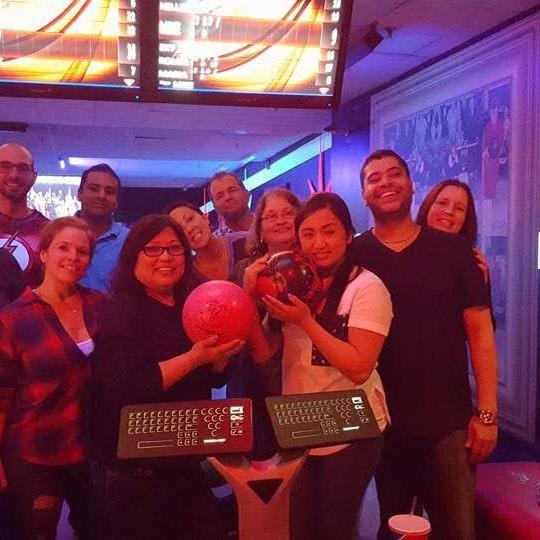 Bowling with friends from Clara Maass