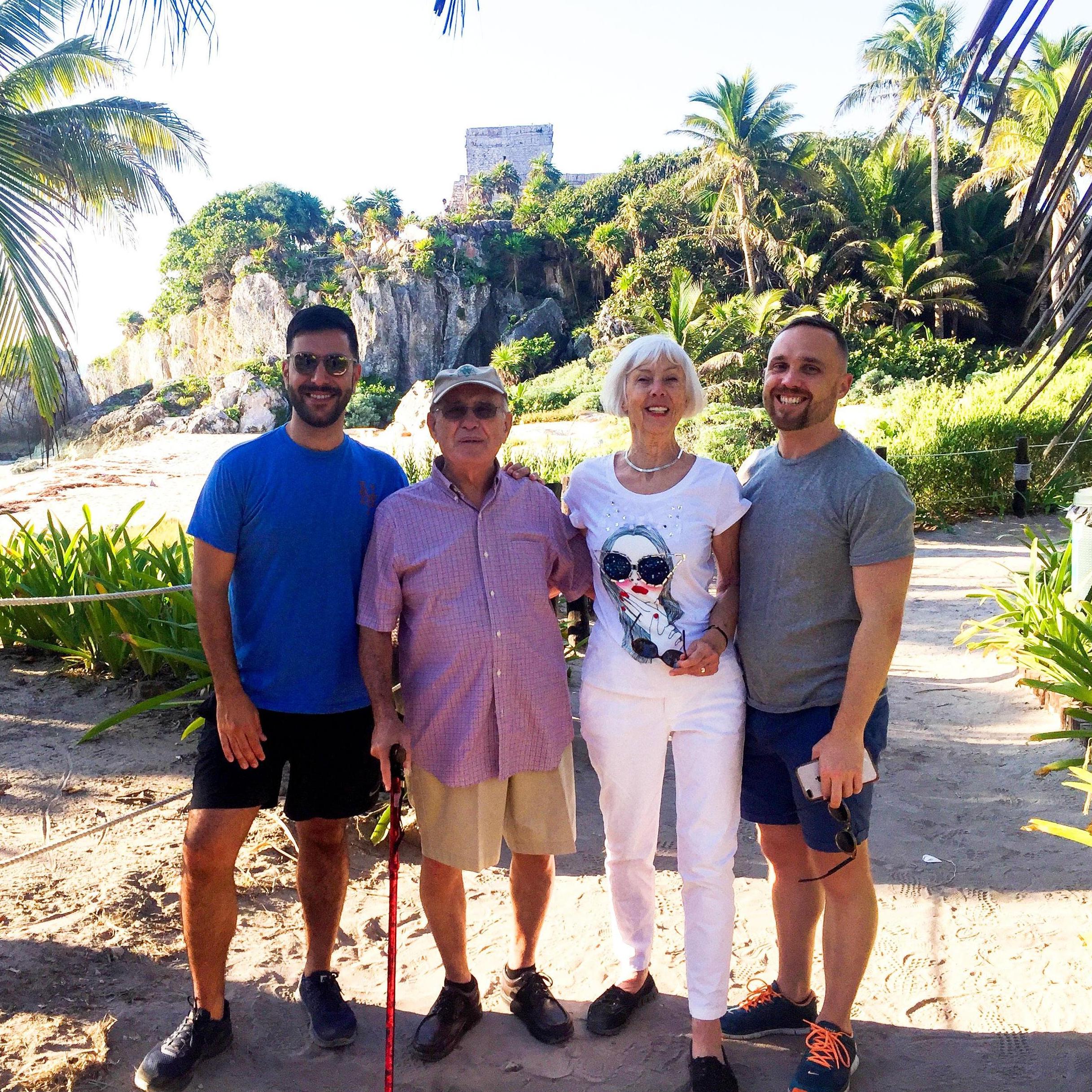 Our vacation in Tulum with Geoff's parents