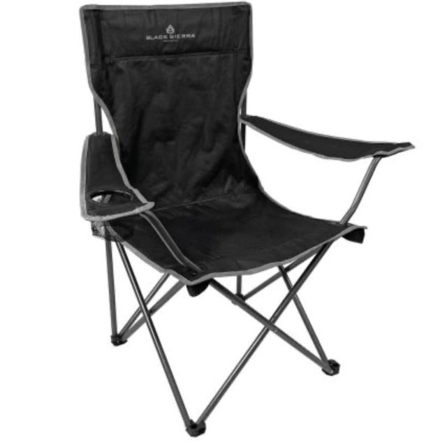 BLACK SIERRA EQUIPMENT® Everday Quad Chair, Black, PQACH-002-BLK-BSE