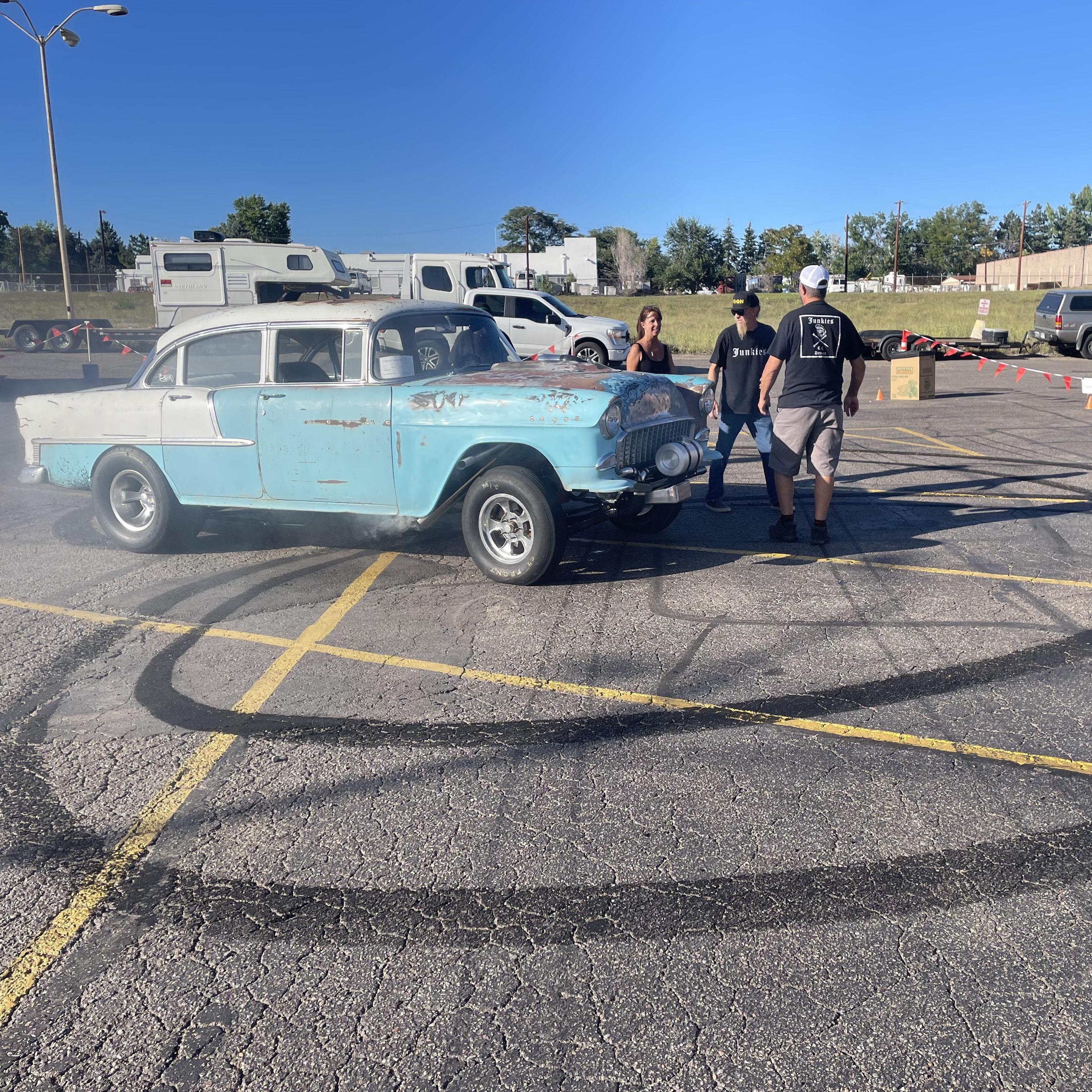 After an impressive burnout at the Denver Junkies CC annual Lockdown car show at TJs in Lakewood, 2022