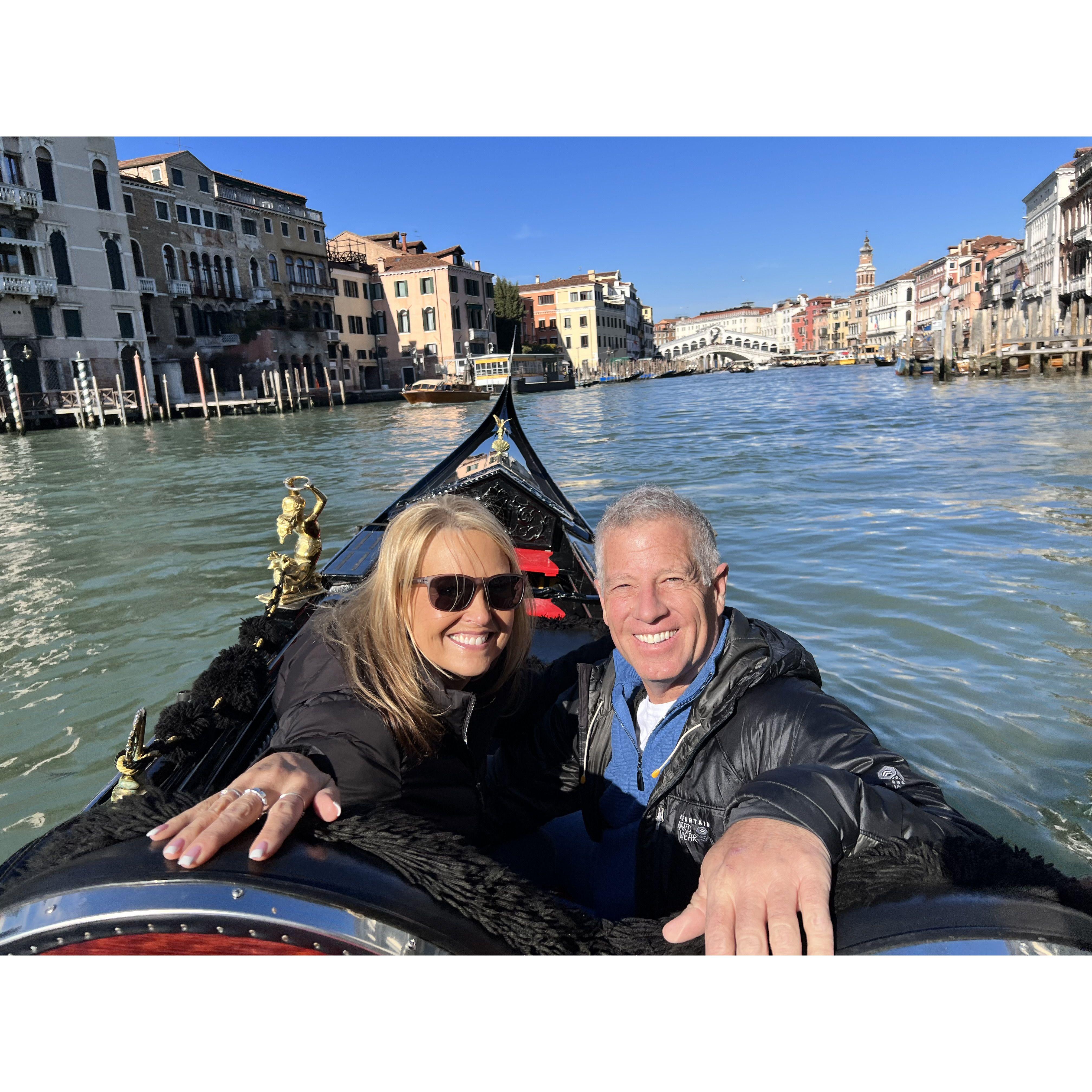 On the Grand Canal just moments before the "PROPOSAL"