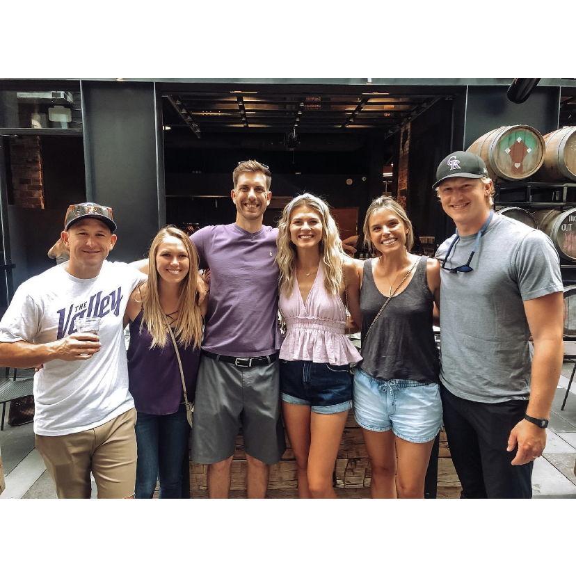 Colorado Rockies baseball game with Alyssa's friends.