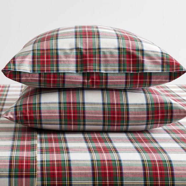 Stewart Plaid Percale Pillowcases, Standard, Set of 2
