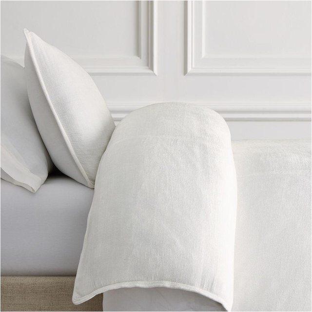 Chenille Duvet Cover, King/Cal. King, White