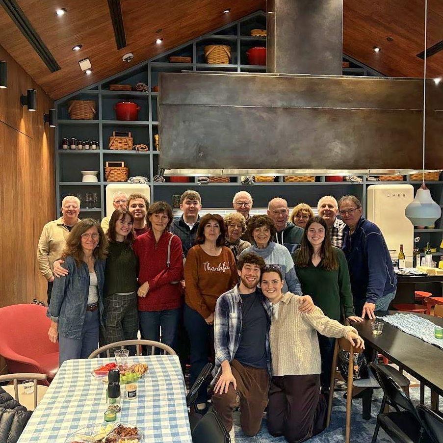 Our first time hosting Thanksgiving! Shoutout to our apartment building's community kitchen. November 2024.