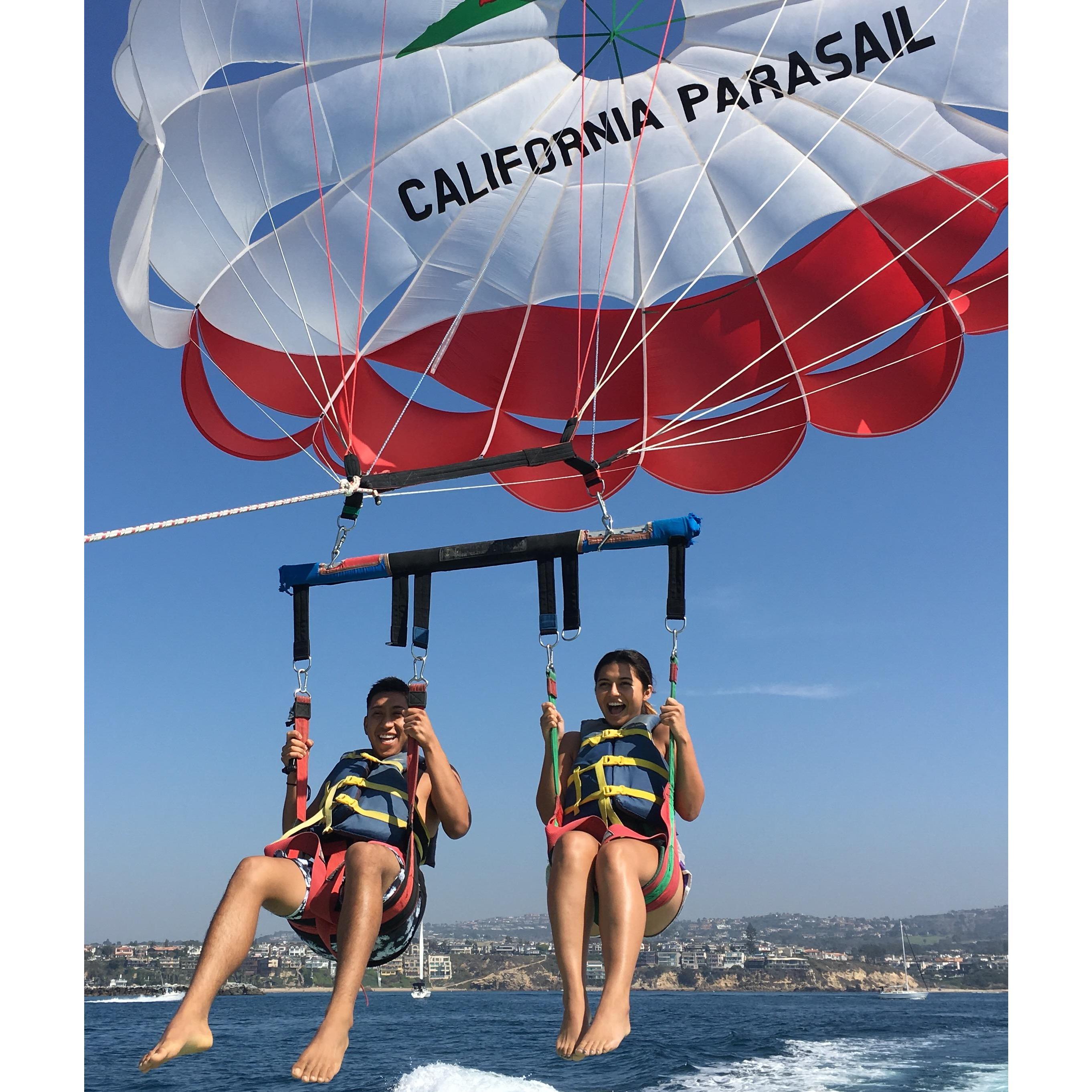 That time we went parasailing and I (Marilyn) decided never to do that again!