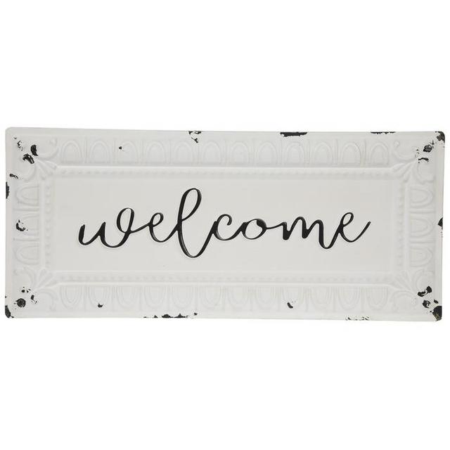 Weathered Welcome Metal Wall Decor