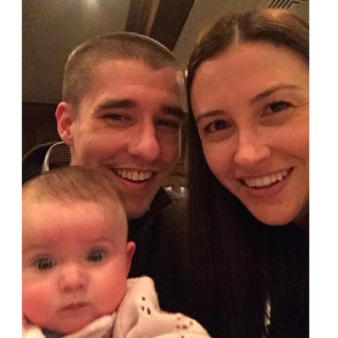 Uncle Robby and Aunt C.C. with Maddie Stone.