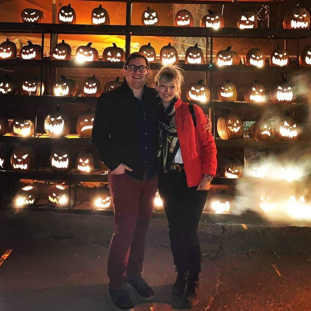 Halloween scary farm, actually not so scary. Justin was more scared than me, lol.