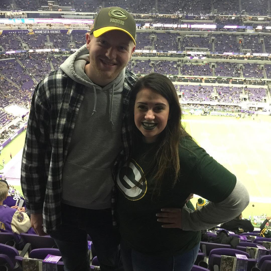 First Green Bay Packers game together! This was Joe's birthday surprise from Baylee.