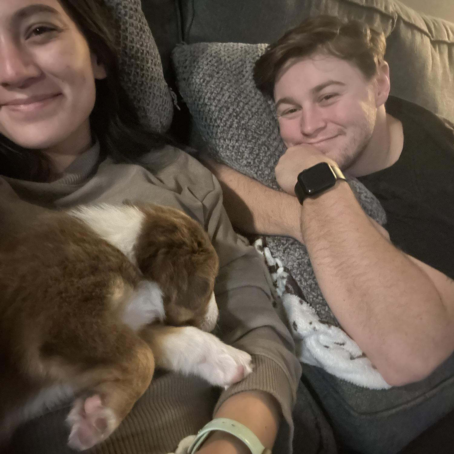 Our first night with Rocket❤️