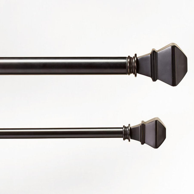Standard Square Finial - Set of 2, Antique Bronze, 1.25" Diam.