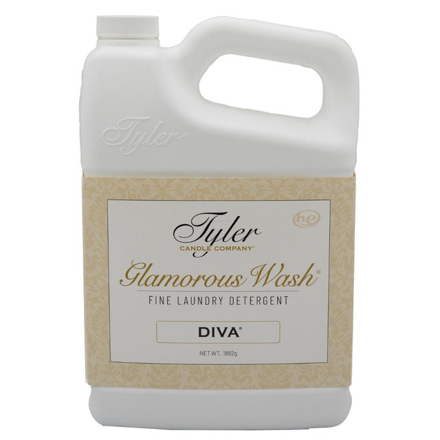Tyler Glam Wash Laundry Detergent, Diva, Liquid, 128 Fl Oz HE Safe w/Dryer Sachet Pouch xl