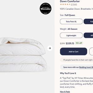 Down Comforter Queen All Season