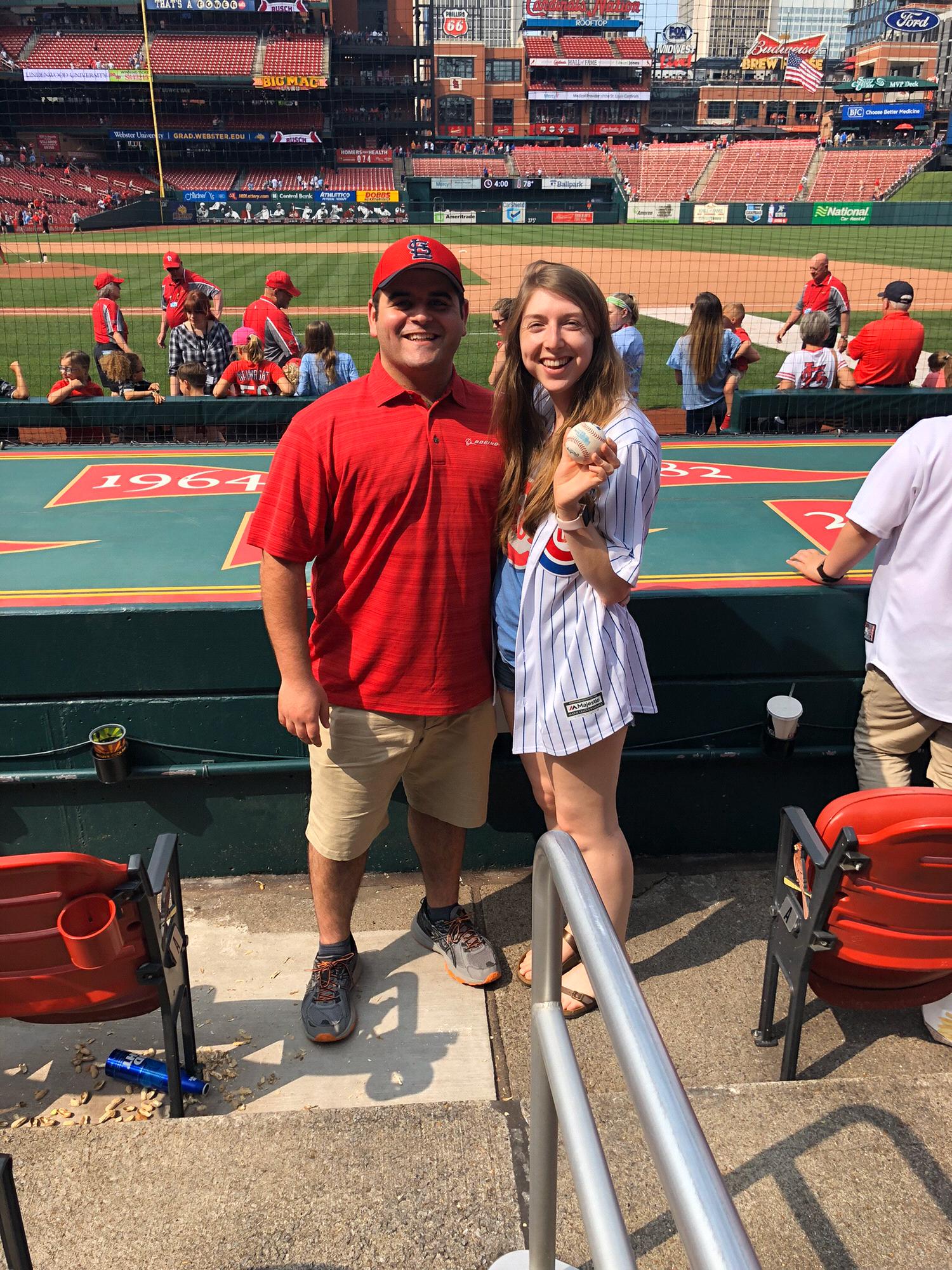 St. Louis June 2019 - Cardinals versus Cubs. Alex caught a foul ball!