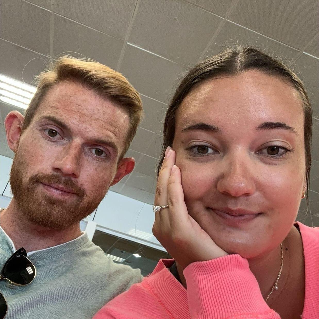 This was absolutely the longest travel day ever, but flying home as fiancee!