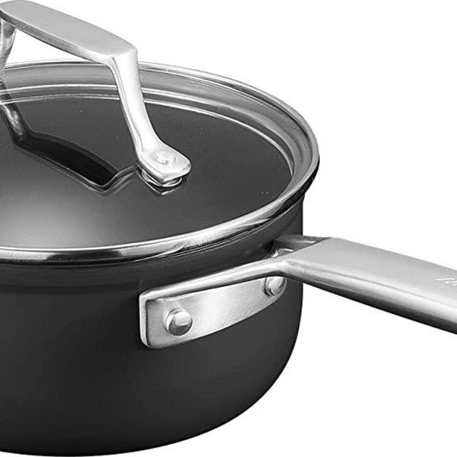 MSMK 2 Quart Saucepan with lid, Burnt also Nonstick, PFOA Free Non-Toxic, Scratch-resistant, Induction Cooking Pot