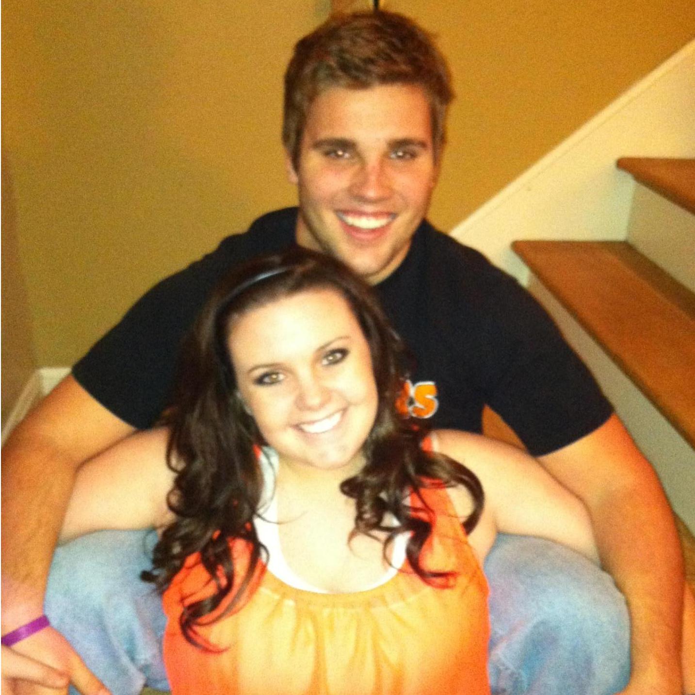 First year of dating, my mom took this picture and it's one of my favorites!
