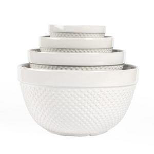 4 Piece Hobnail Mixing Bowl Set