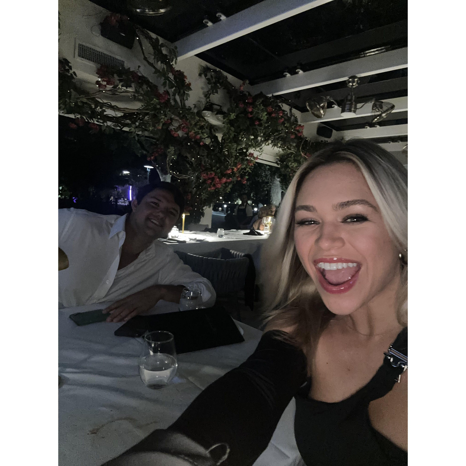 I took a picture of us on our first date. I texted my mom in the bathroom before this "I think this is my husband!"