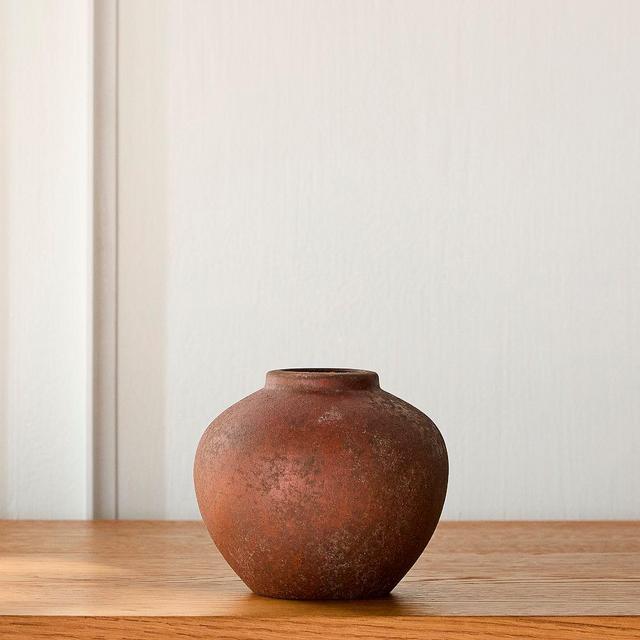 Pierce and Ward Ceramic Vase, Oxblood, 4.5in