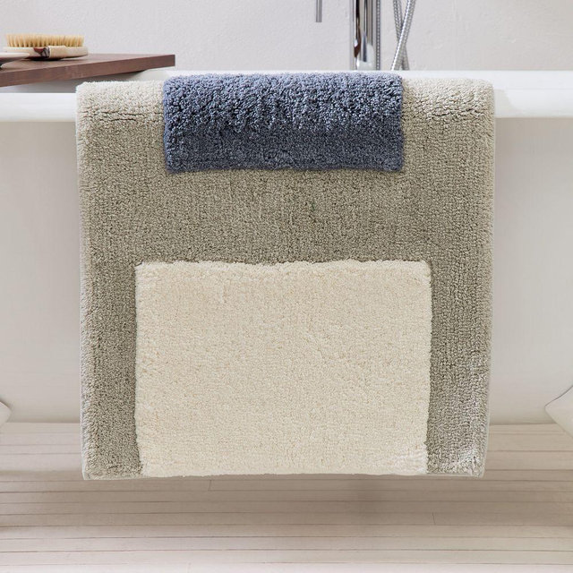 Soft Blocks Bath Mat, 20x34, Soft Sage