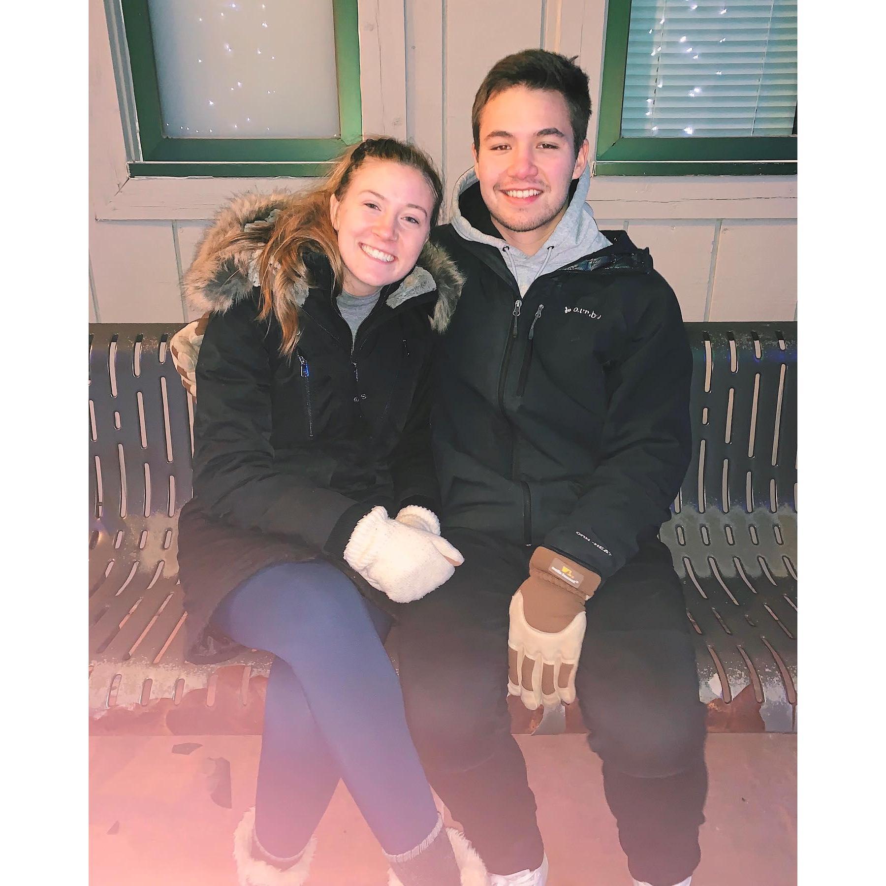 Looked at the Christmas lights at Falls Park