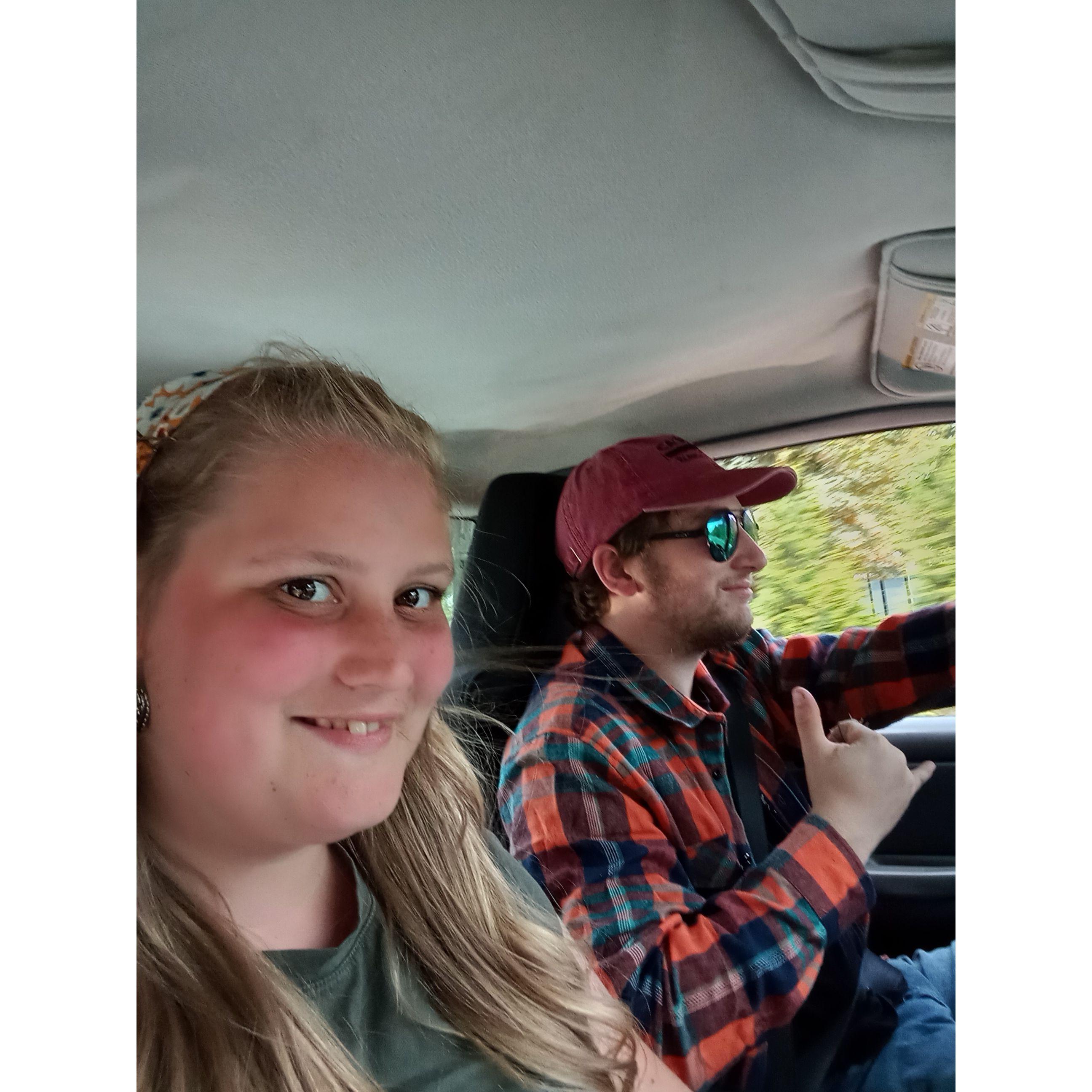 Driving through the country after church!