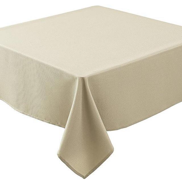 Biscaynebay Textured Fabric Square Tablecloths 70x70 Inches, Natural Water Resistant Spill Proof Card Table Cloth Folding Table Cover for Dining, Kitchen, Wedding and Parties, Machine Washable