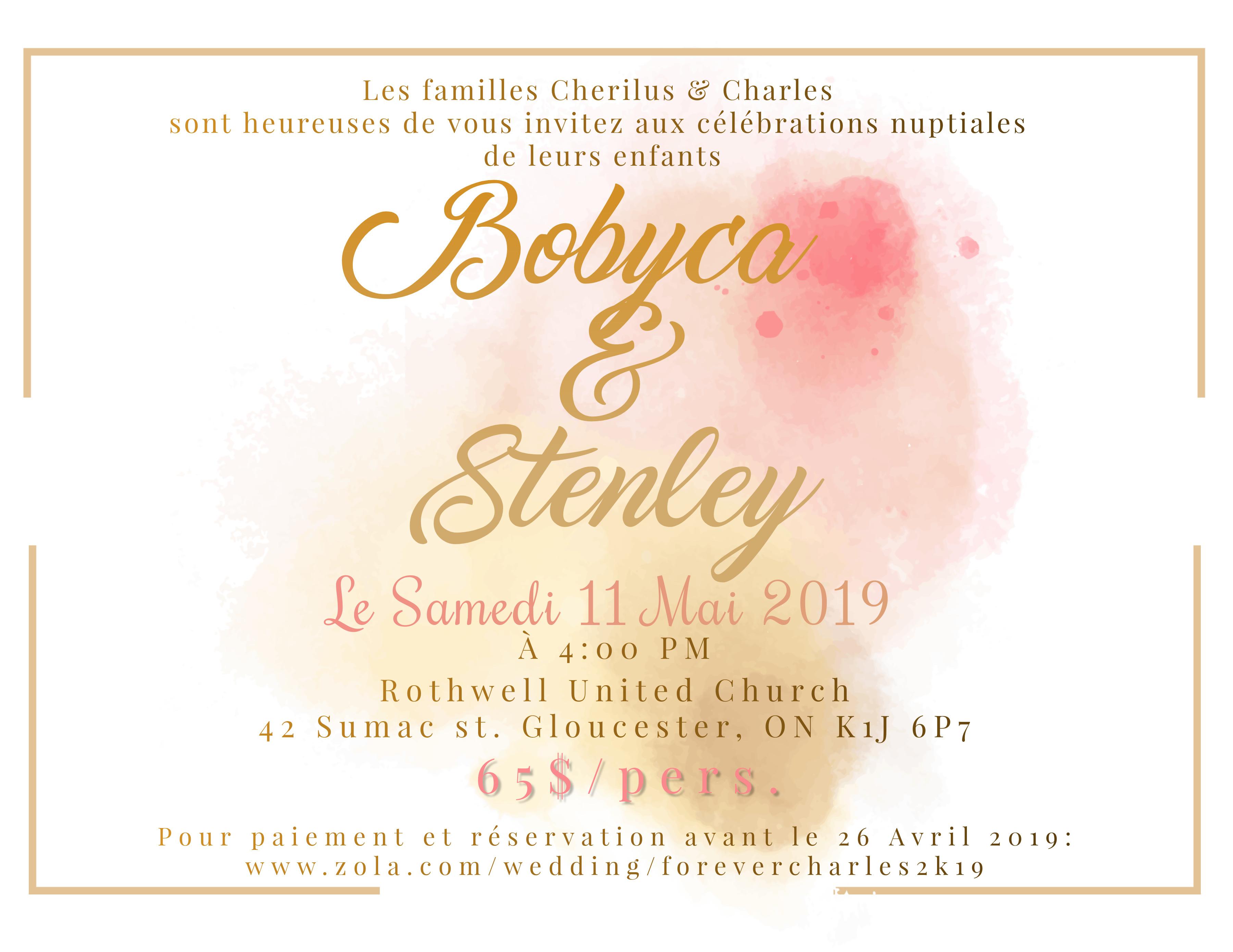 The Wedding Website of Bobyca Cherilus and Stenley Forestal Charles