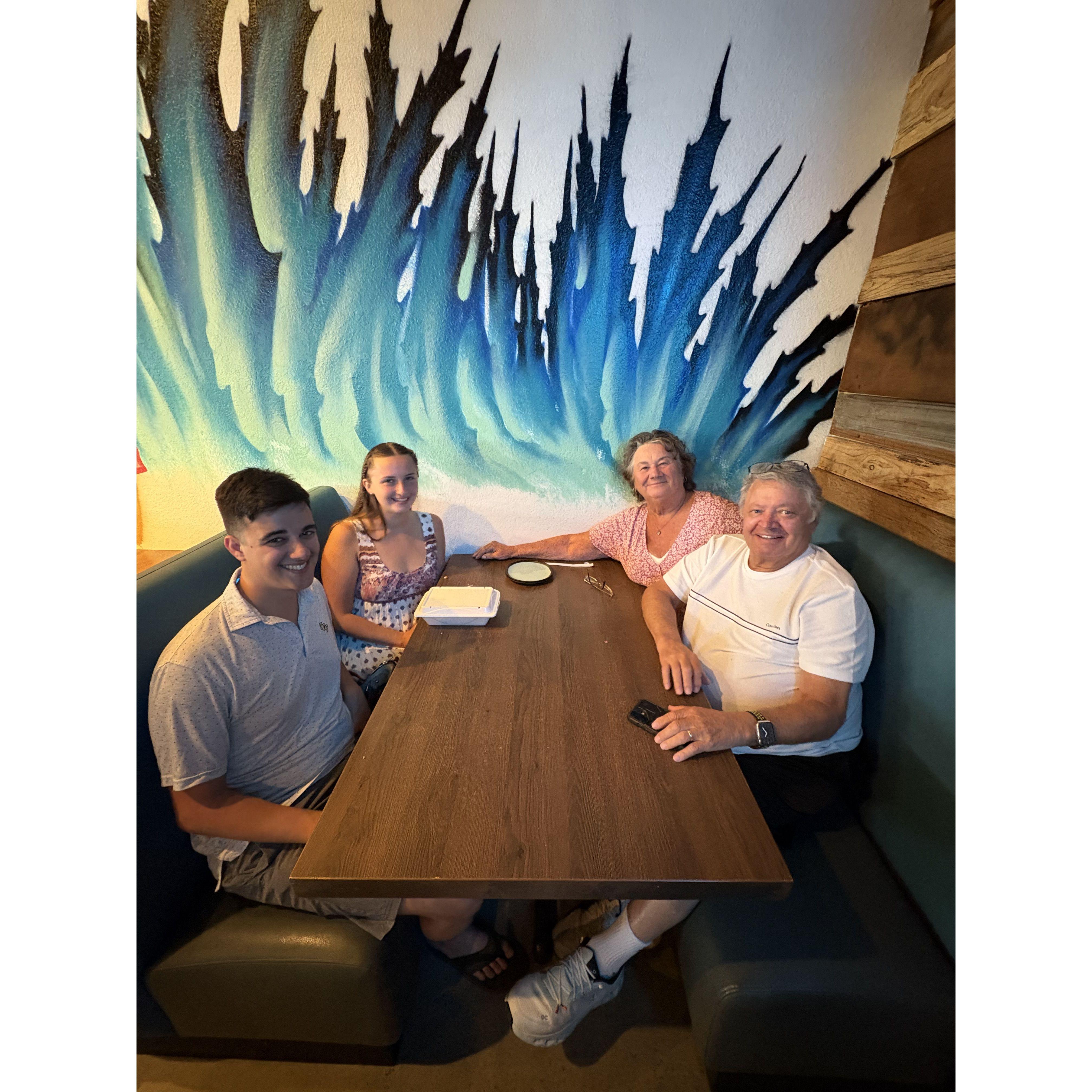 Rubie and Colin with Rubies grandparents Dona and Bill