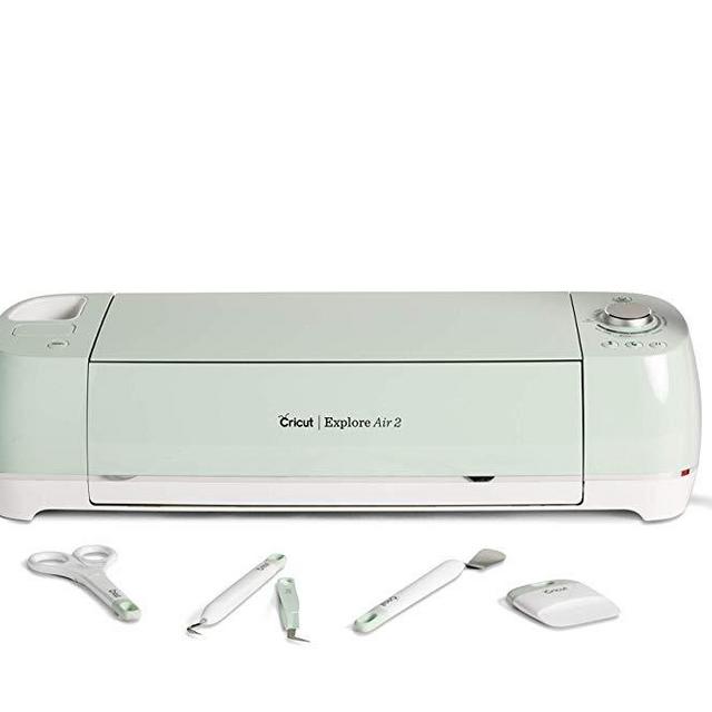 Cricut Explore Air 2 Mint Bundle with Vinyl Sampler and Basic Tool Set