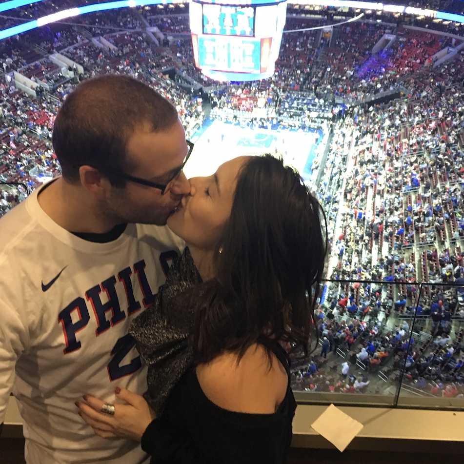 Still working on converting him to a full Philly fan....