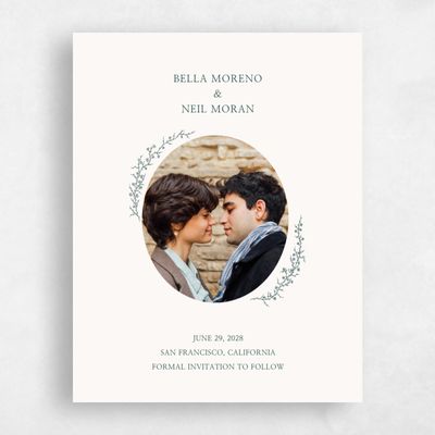 Beige Wedding Save the Date - Earlewood Photo