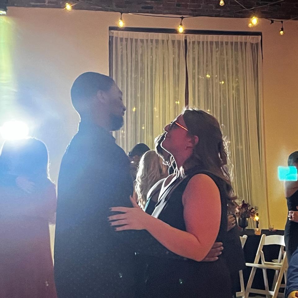 Dancing at my brother’s wedding.