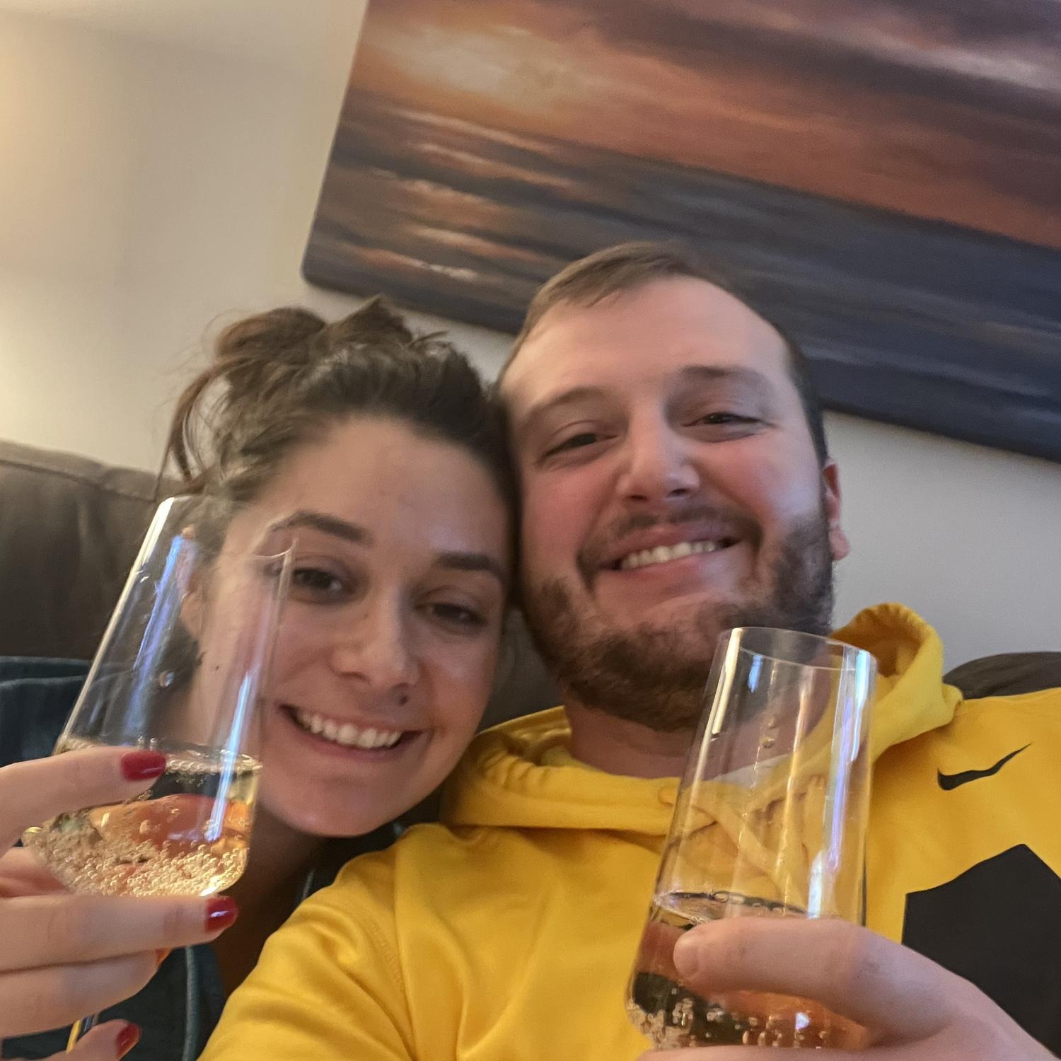 Celebrating Michigan beating Alabama (that’s for you Alex)