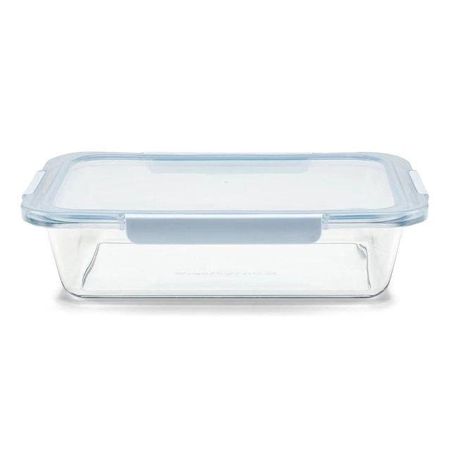 Color Lock Glass 9x13 Deep Bakeware Dish with Airtight Lid, Windy Blue – Extra Deep Casserole Pan for Lasagna & Freezer Meals, Oven & Microwave Safe up to 450°F, Dishwasher Safe