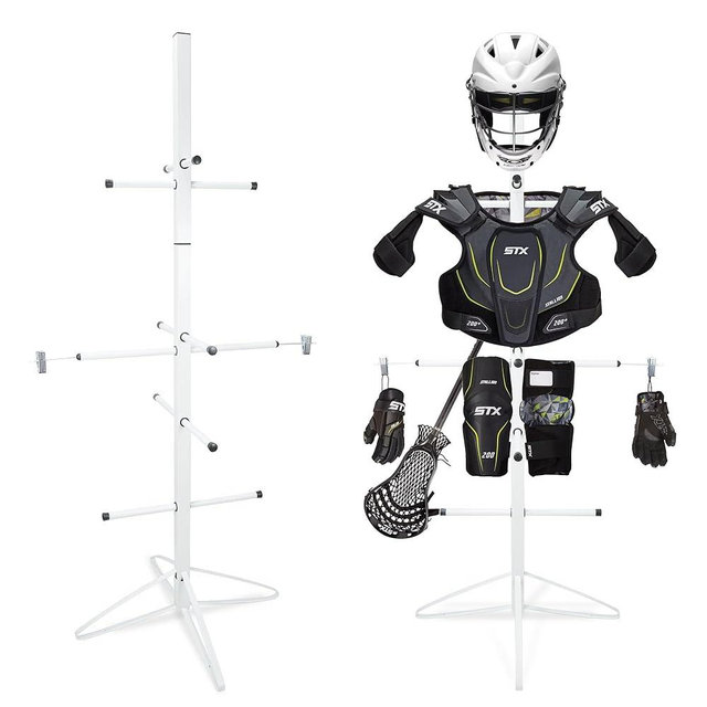 Ctxztca Hockey Gear Drying Rack for Drying and Storing Adult and Child Sports Metal Hockey Equipment Drying Rack-4 Additional Hanging Clips