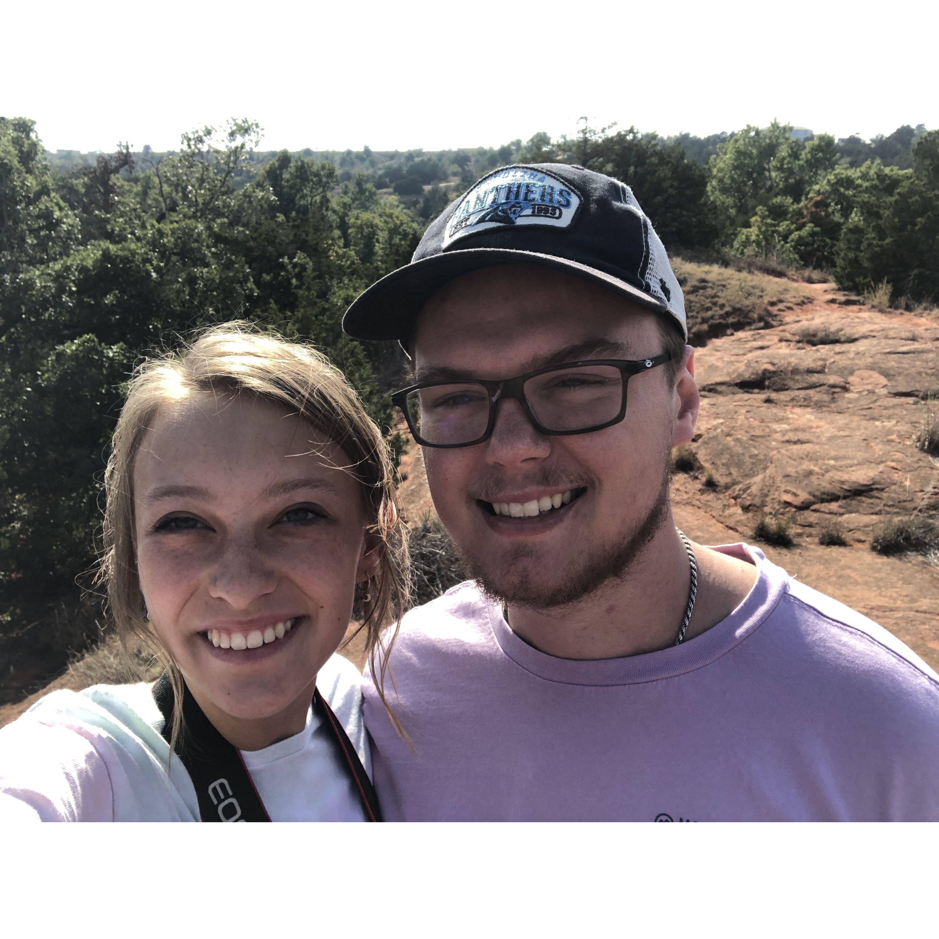 After a hike through Red Rock Canyon. One of Jeston and Bailey's favorite things to do together is be outside! (October 2022)