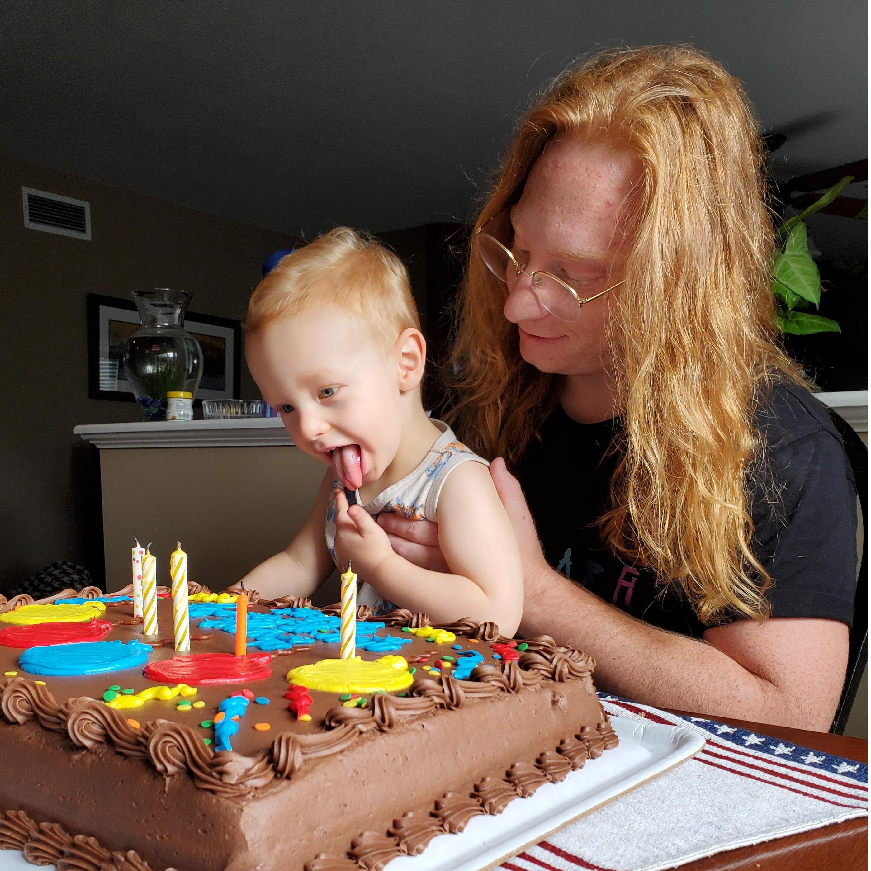 Nicholas loves icing, donuts, and sometimes Uncle Mikey!