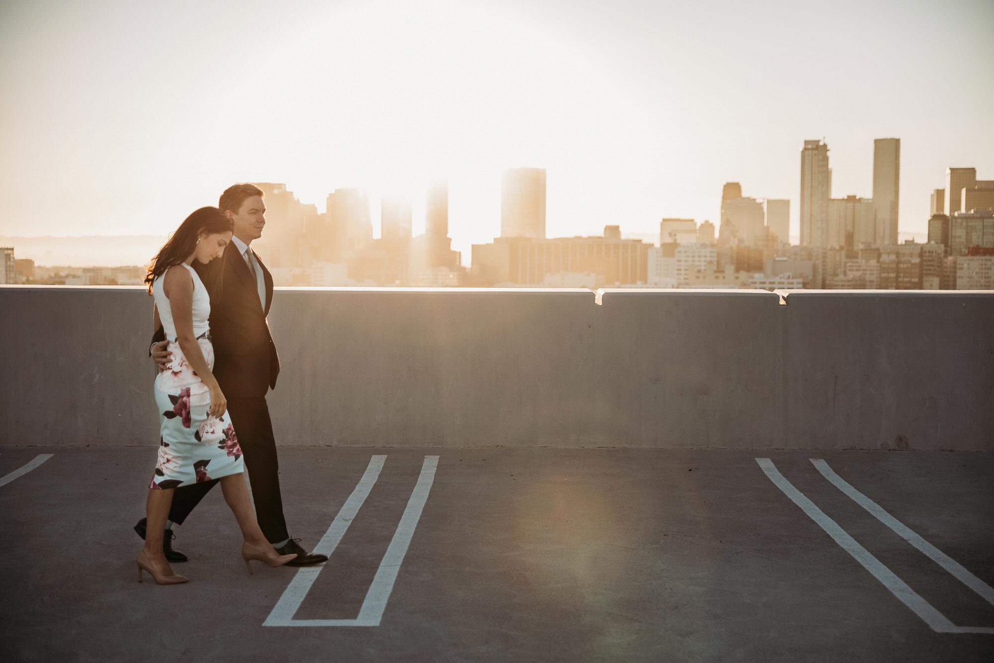 We were getting kicked off the rooftop but our photographer still captured the moment :)