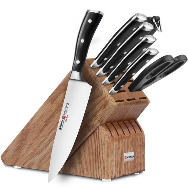 Wusthof Classic Ikon Deluxe Knife Block Set 8-piece Oak