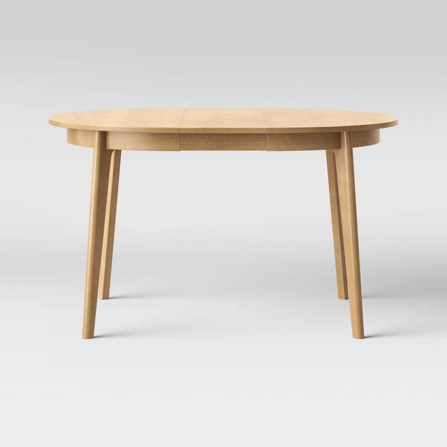 Astrid Mid-Century Round Dining Table with Extension Leaf Natural - Project 62™