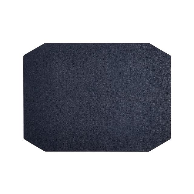 Hotel Collection Navy Faux Leather Placemat, Created for Macy's